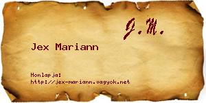 Jex Mariann névjegykártya